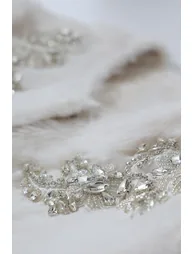 Hand-Sewn Rhinestone Eco Fur - 10