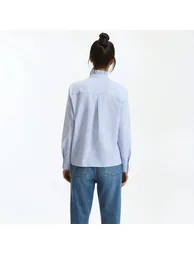 Ruffled High Neck Long Sleeve Shirt - 4