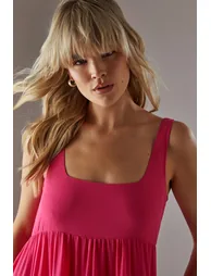 Chiffon Ruffle Tier Smock Sundress - 3