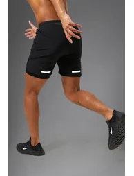 Man Active Performance 2-in-1 Shorts - black