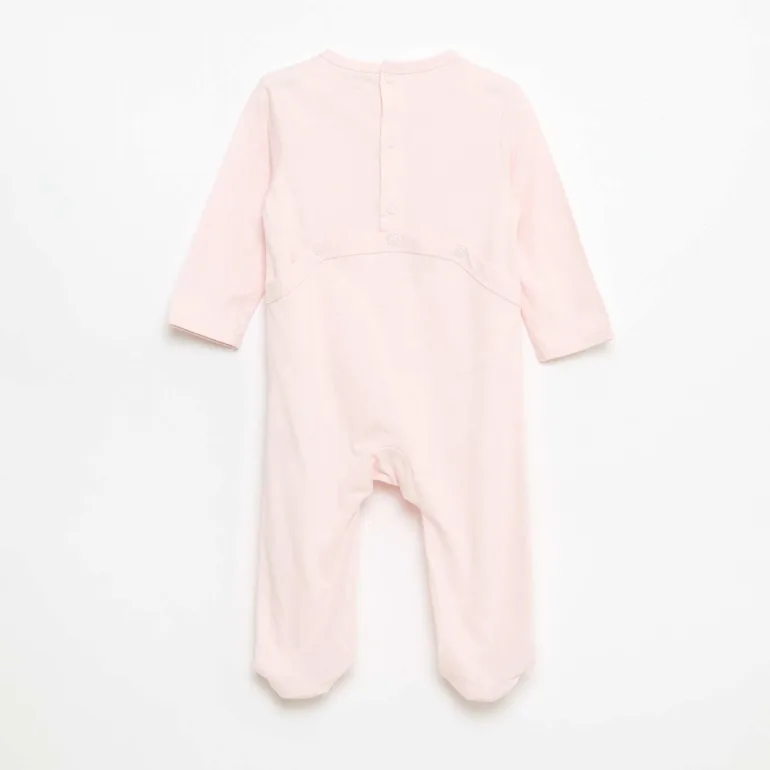 Long-Sleeved Footed Pajamas PINK - 2