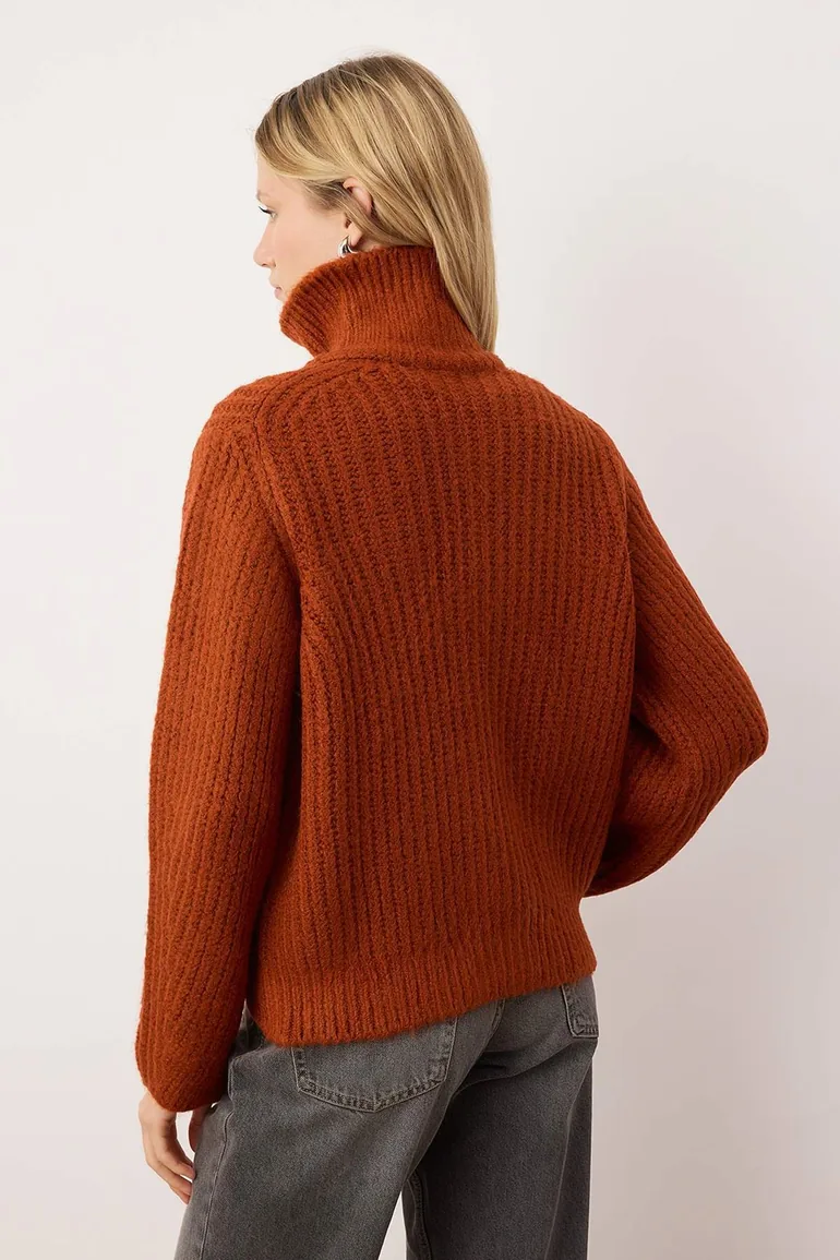 Wardrobe Essentials Tile Zipper Soft Textured Wide Fit Knitwear Cardigan - 3