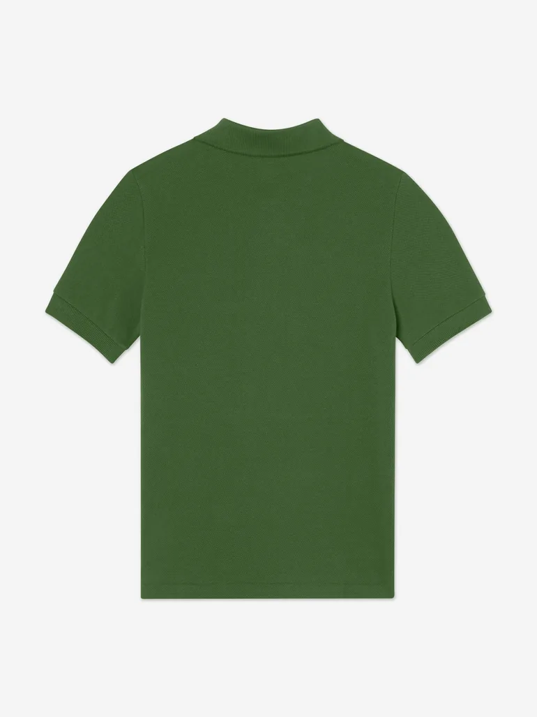 Lacoste Boys Pique Polo Shirt in Green - 1