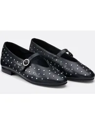 Ballerina Pumps in Studded Leather