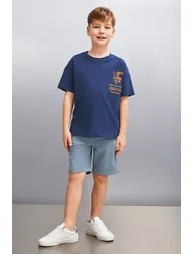 DAVY Men's Navy Blue T-Shirt - 2