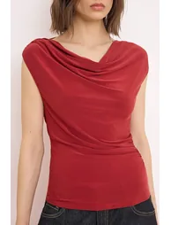 Tile Back Accessory Detailed Party Blouse - 4