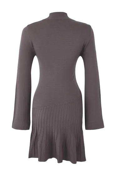 Limited Edition Anthracite Premium Yarn/Special Yarn Short/Mini Knit Dress