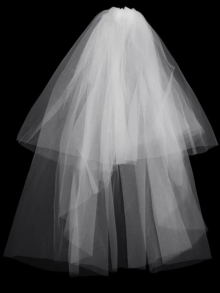 Minimalist A-Line Chiffon Wedding Dress with Satin Belt - 4
