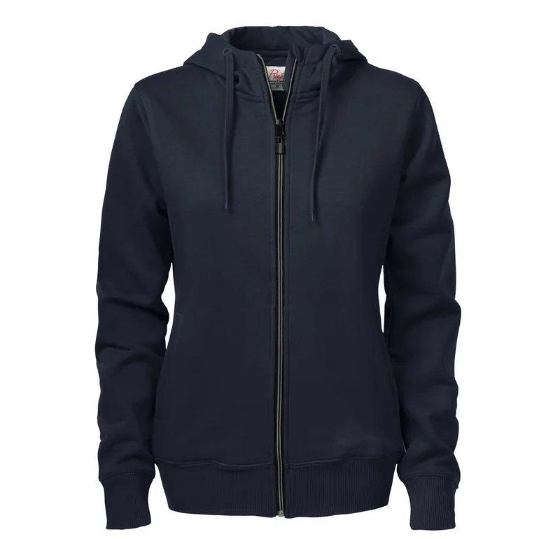 Printer Womens/Ladies Overhead Full Zip Hoodie - Dark Navy