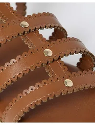Scallop Gladiator Sandals Wide - 1