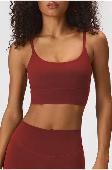 Soft Active High-Impact Sports Bra in Dark Cherry product thumbnail 4