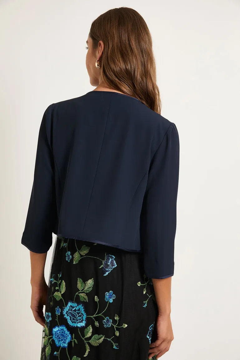 Woven Collarless Jacket - 2