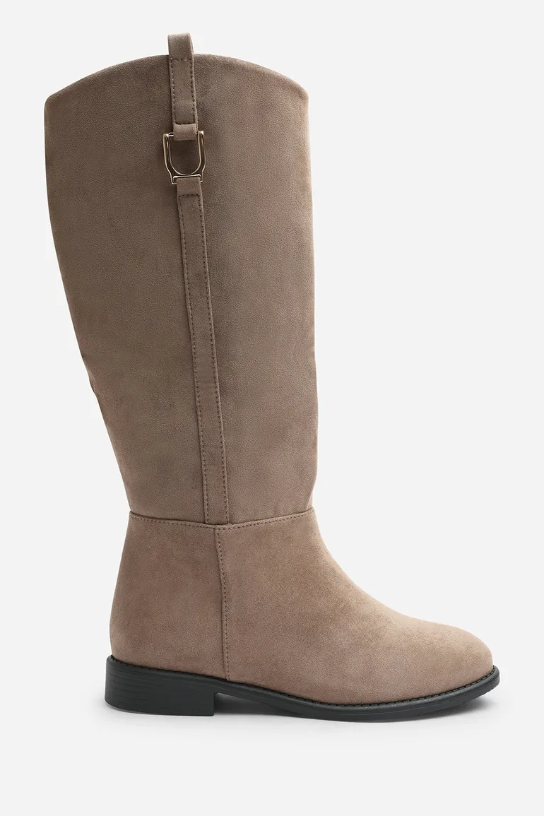 Karella Knee High Riding Boot with Hardware Detail - 1