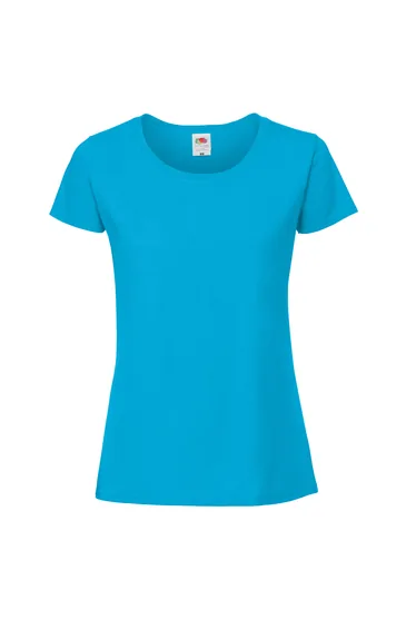 Fruit Of The Loom Womens/Ladies Ringspun Premium T-Shirt - Azure Blue