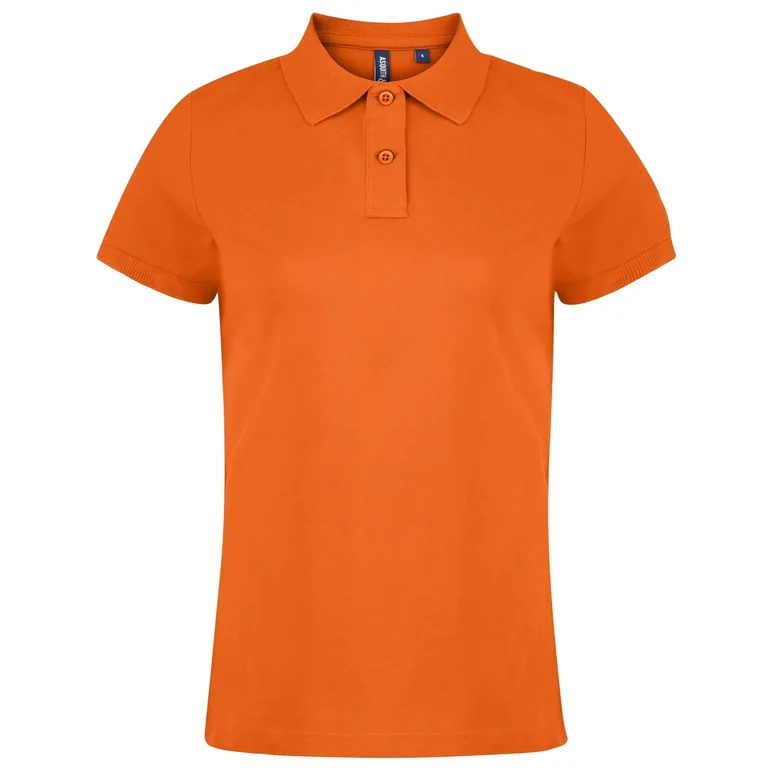 Asquith & Fox Womens/Ladies Plain Short Sleeve Polo Shirt - Orange