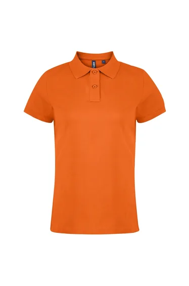Asquith & Fox Womens/Ladies Plain Short Sleeve Polo Shirt - Orange