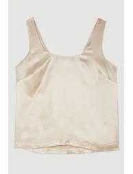Karen Millen Grey Satin Sleeveless Top - 3