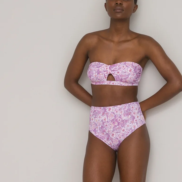 Floral Bandeau Bikini Top - 2