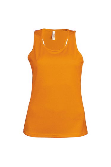 Kariban Proact Womens/Ladies Sleeveless Sports / Training Vest - Orange