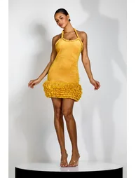 Vera Halter Tassel Mini Knit Dress - 3