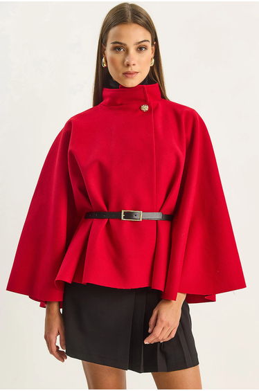 LUCCI Oversized Wool Blend Overcoat