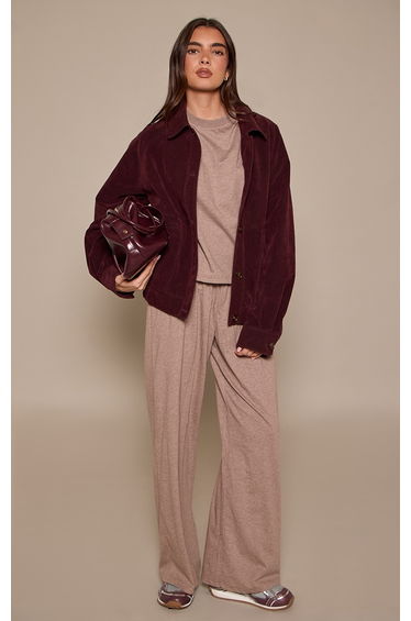 Taupe Speckled Elasticated Trousers