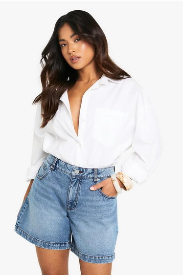 Petite Denim Boyfriend Short