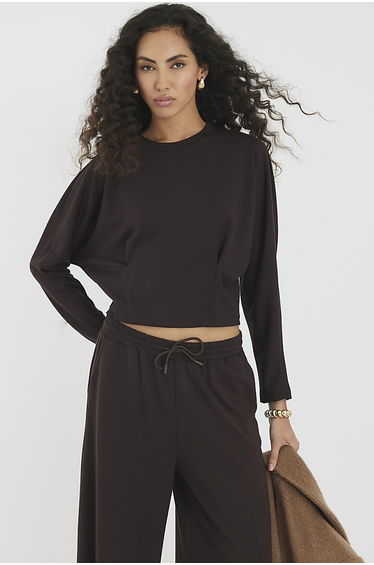 Brown Premium Batwing sleeve Sweatshirt