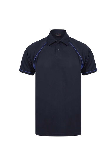 Finden & Hales Childrens/Kids Piped Performance Polo Shirt - Navy/Royal Blue