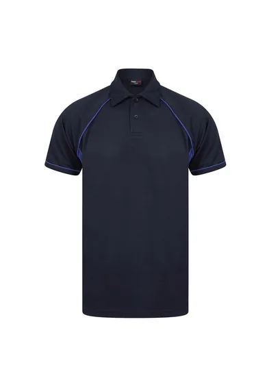 Finden & Hales Childrens/Kids Piped Performance Polo Shirt - Navy/Royal Blue