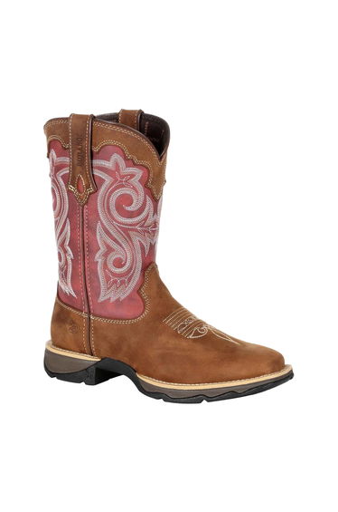 Durango Womens/Ladies Lady Rebel Pro Full Grain Leather Cowboy Boots - Briar Brown/Rusty Red
