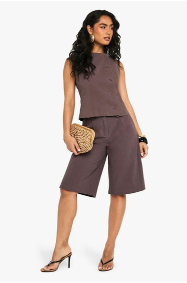 Linen Asymmetric Tailored Waistcoat