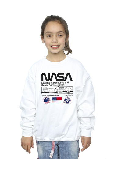 NASA Girls Space Admin Sweatshirt - White