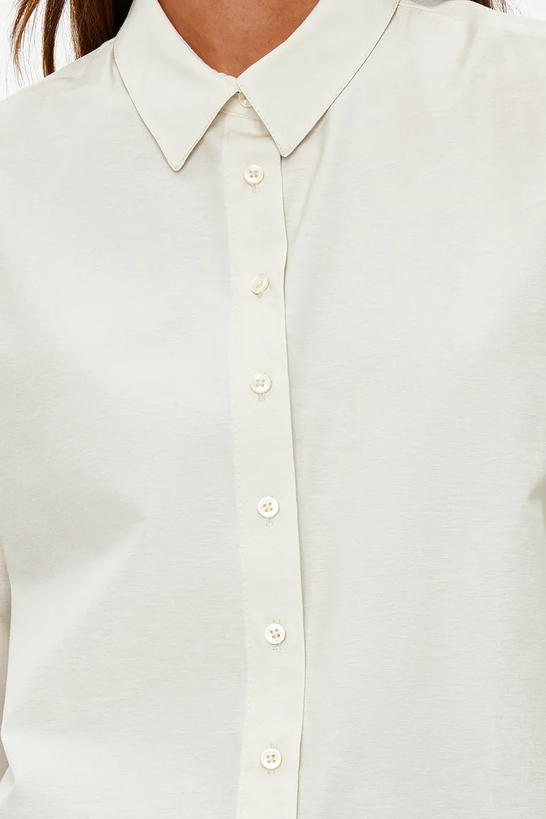 Beige Loose Fit Shirt - 4
