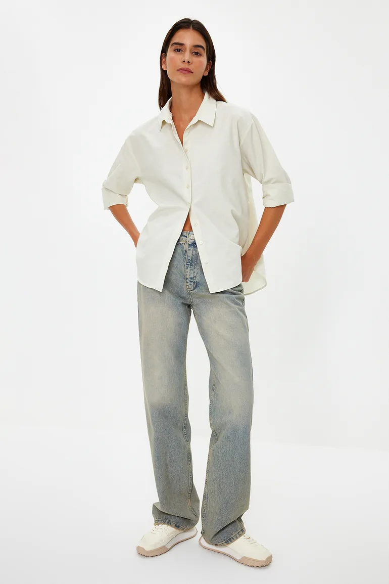 Beige Loose Fit Shirt - 1