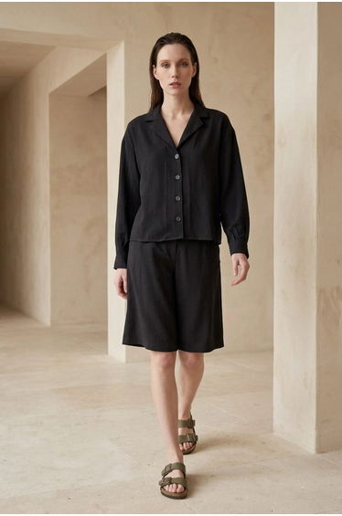 MY FASHION Cotton Poplin Shirt and Shorts Set