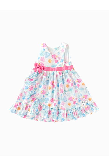Girls' Dress With Floral Texture
