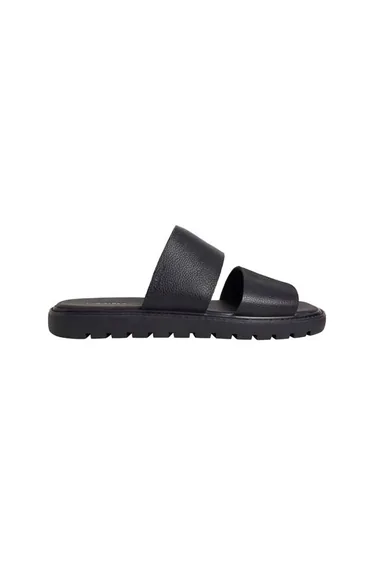 Sq Molded Sandal Db Lth Triple Black