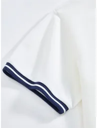 Boys' Short Sleeve Polo T-Shirt With Contrast Lines And Front Print - 4