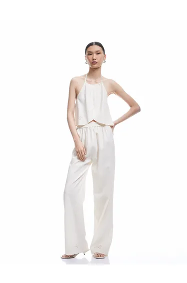 Straight Wide-Leg Pants