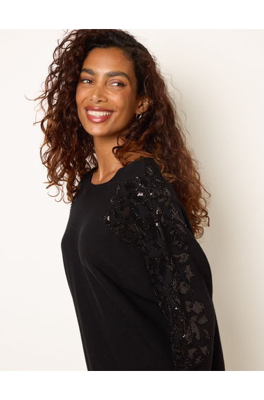 Batwing Embellished Knit Jumper product thumbnail 3