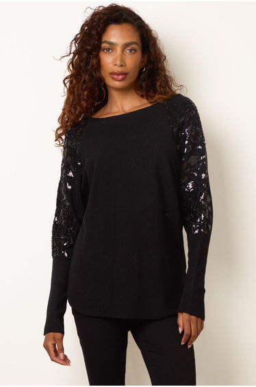 Batwing Embellished Knit Jumper product thumbnail 2