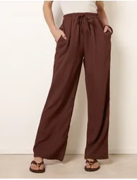 Drawstring Wide Leg Trousers - 2