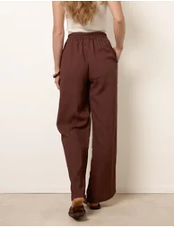 Drawstring Wide Leg Trousers - 4