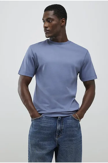 Blue Slim Fit Pack Of 4 T-shirts
