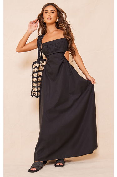 Black Cut Out Back Maxi Dress product thumbnail 3