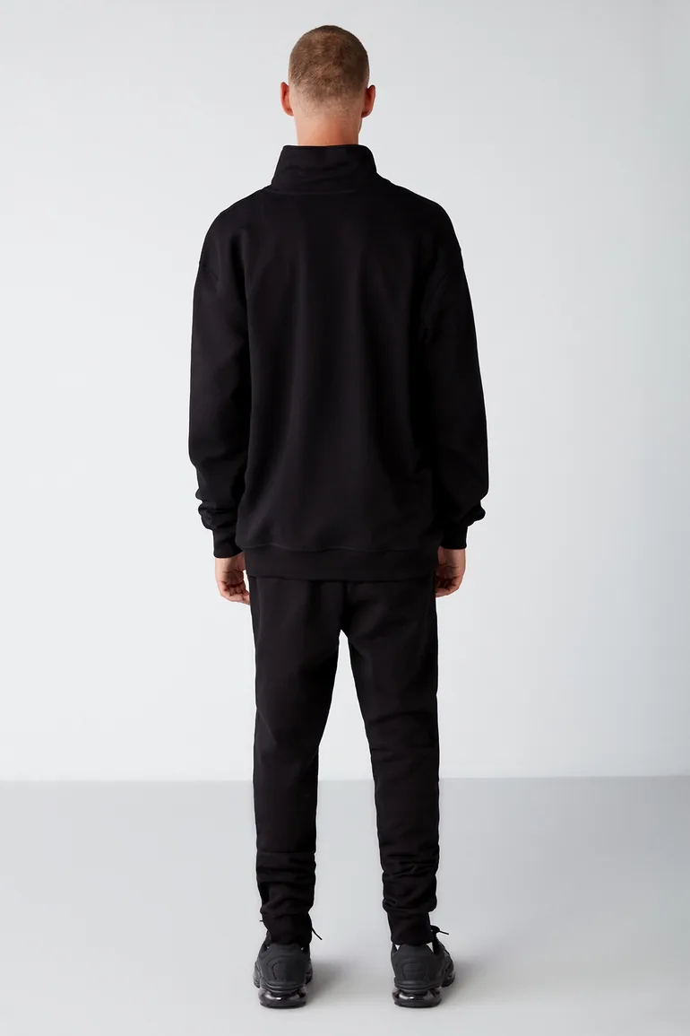 GRIMELANGE JEREMIAH Men's Regular Fit Elastic Waist with Drawstring and Pockets Black Sweatpants - 6