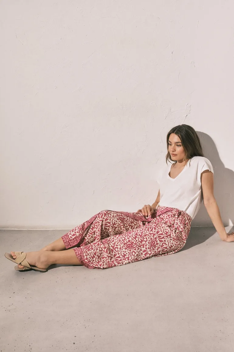 Boho print fisherman trousers - 4