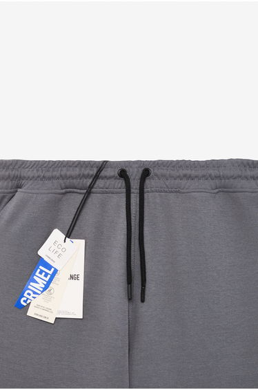 GRIMELANGE BORLAND Men's Elastic Waist Drawstring Side Pocket Relaxed Fit Gray Sweatpants product thumbnail 2
