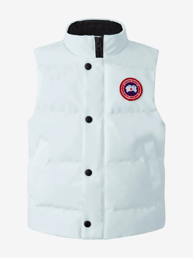 Canada Goose Kids Down Padded Vanier Gilet in Grey - 1